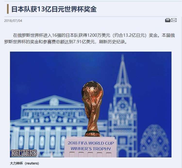 世界杯奖金分配_各国足协奖金对比_世界杯出场费