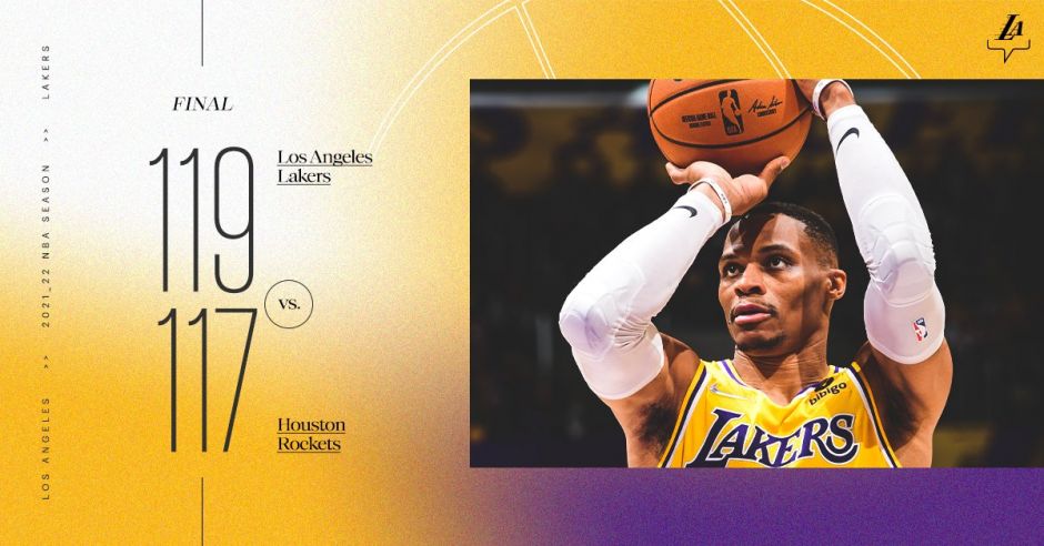 2021-2022赛季NBA常规赛湖人险胜火箭全场录像回放来啦