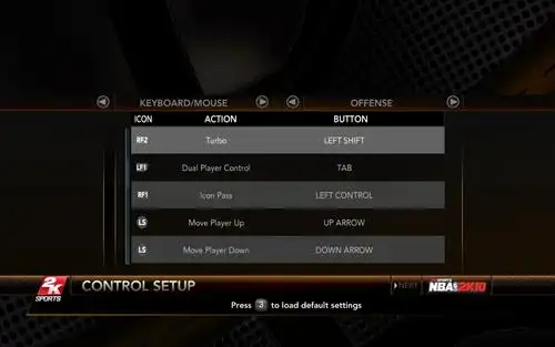 nba2k10键盘操作