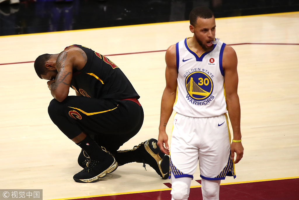 北京时间6月9日早9点NBA总决赛第四场勇士横扫骑士夺冠
