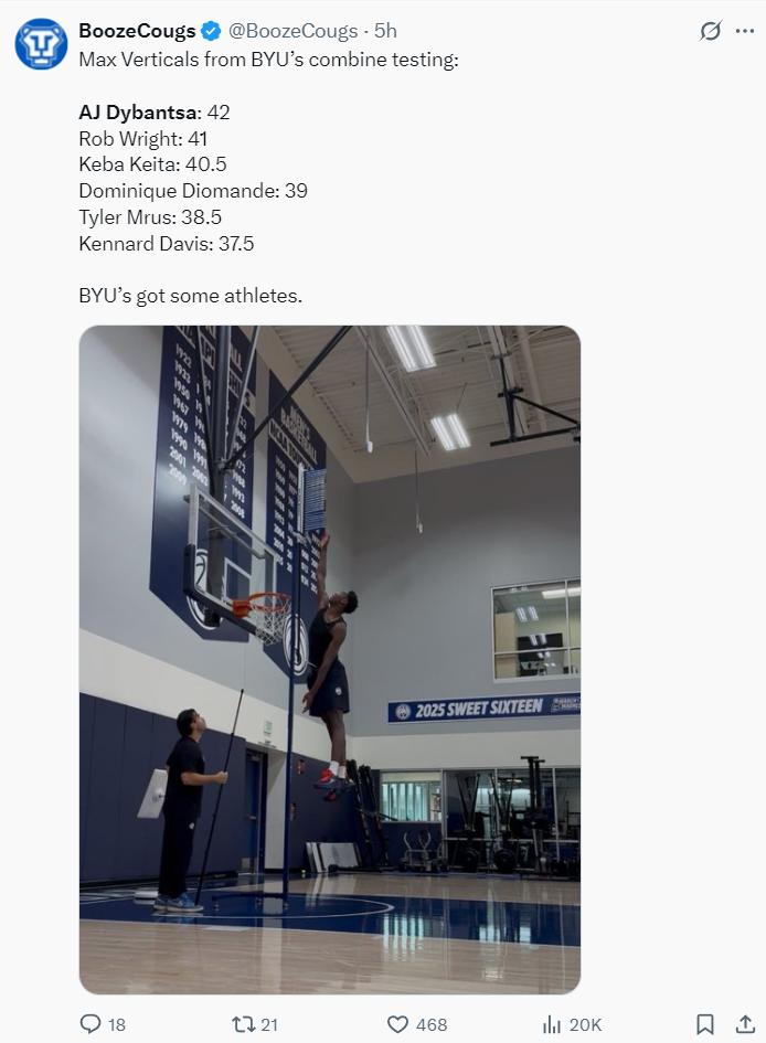 nba弹跳最好的球员_篮球运动员AJ-迪班萨 弹跳能力 2026年NBA选秀