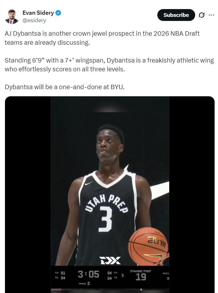 nba弹跳最好的球员_篮球运动员AJ-迪班萨 弹跳能力 2026年NBA选秀