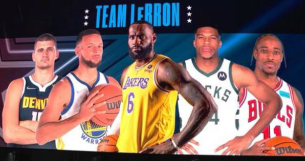 NBA 2022 全明星赛 阵容_ 杜兰特队 首发阵容_nba全明星球队