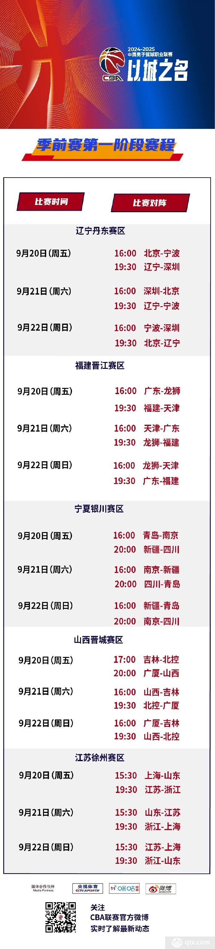第一阶段CBA季前赛赛程安排_2024-25赛季CBA季前赛赛程时间表_cba季前赛赛程时间表
