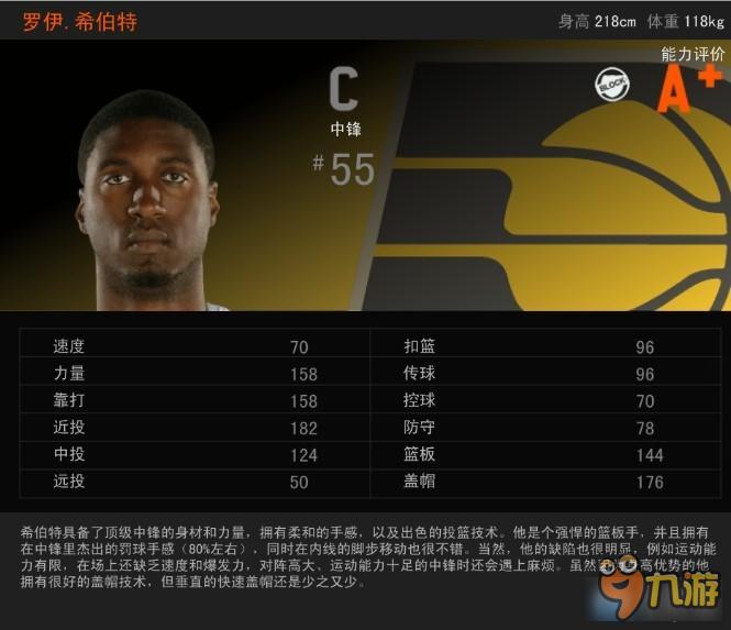 NBA2kOL现役十大中锋之罗伊•希伯特你了解多少