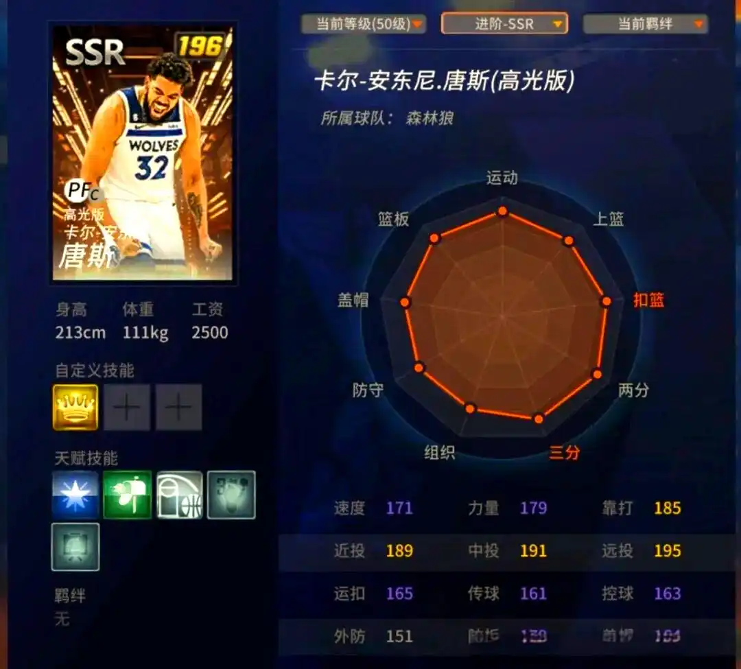 NBA2KOL唐斯高光版角色介绍_唐斯SSR技能评价_nba2konline唐斯好用吗